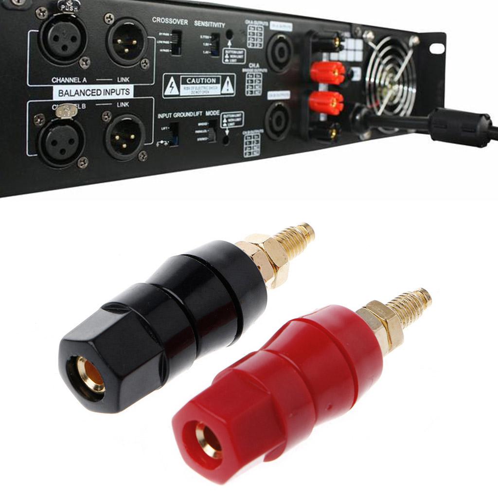 Speaker Box Terminal Amplifier Binding Post Connector Banana Jack Plug Socket Professional Speaker Wiring Terminal