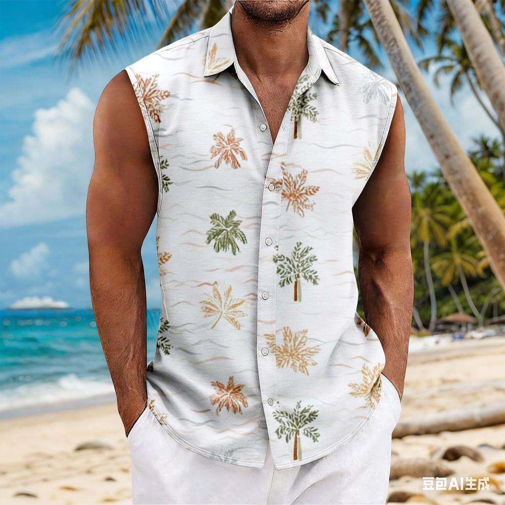 Men's Casual Hawaiian Sleeveless Vest