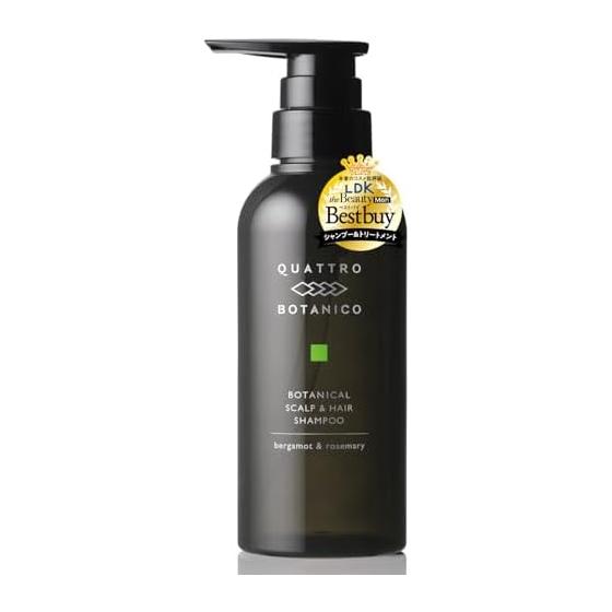 Quattro Botanico Shampoo Men s Amino Acid Botanical Scalp & Hair Shampoo Bergamot Scent Non-Silicon Dense Foam Men s Scalp Shampoo Rinse-in Shampoo