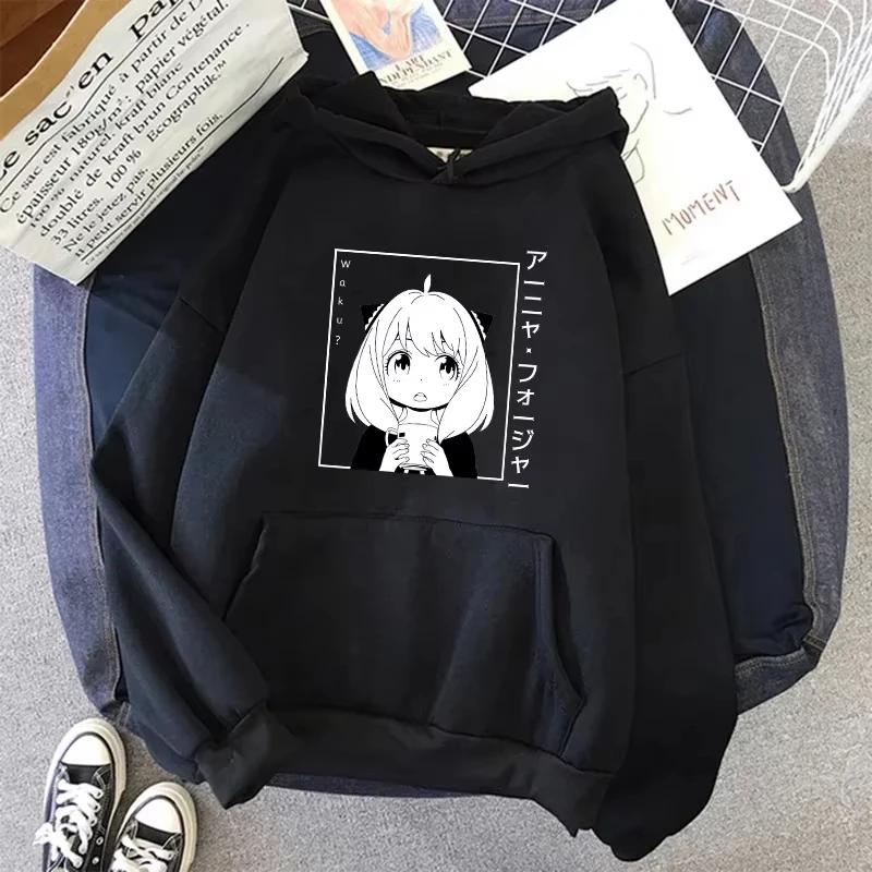 2025 Autumn SPY X FAMILY Women Hoodie Anya Forger Harajuku Kawaii Manga Spyxfamily Sweatshirt Casual Street Anime Graphic Pullov