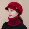 Mom Winter Hat Female Season Rabbit Fur Hat Grandma Thickened Elderly Warm Wool Hat