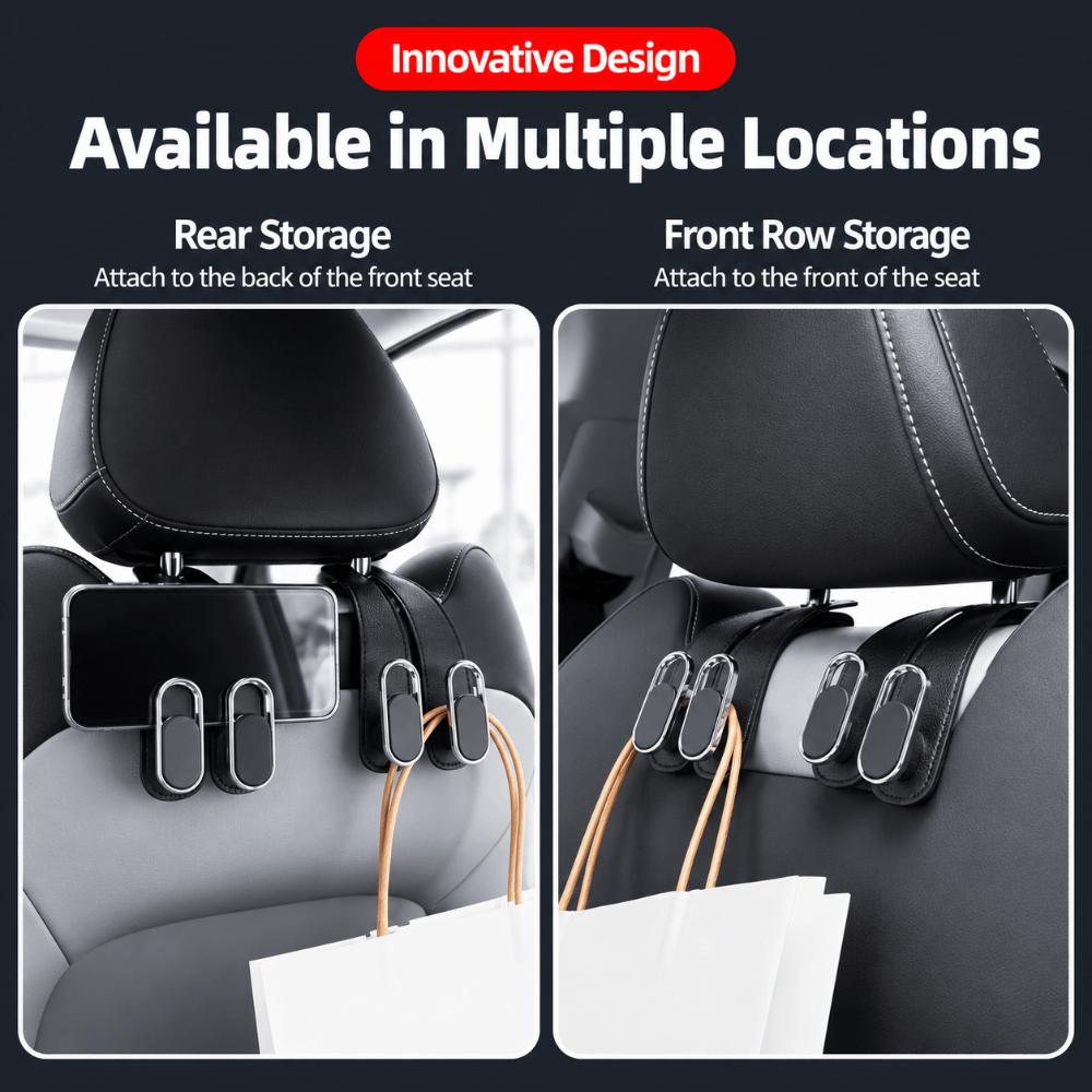 Double Hooks Car Seat Hook Leather Car Organizer Hook New Seat Back Hook  Vehicles
