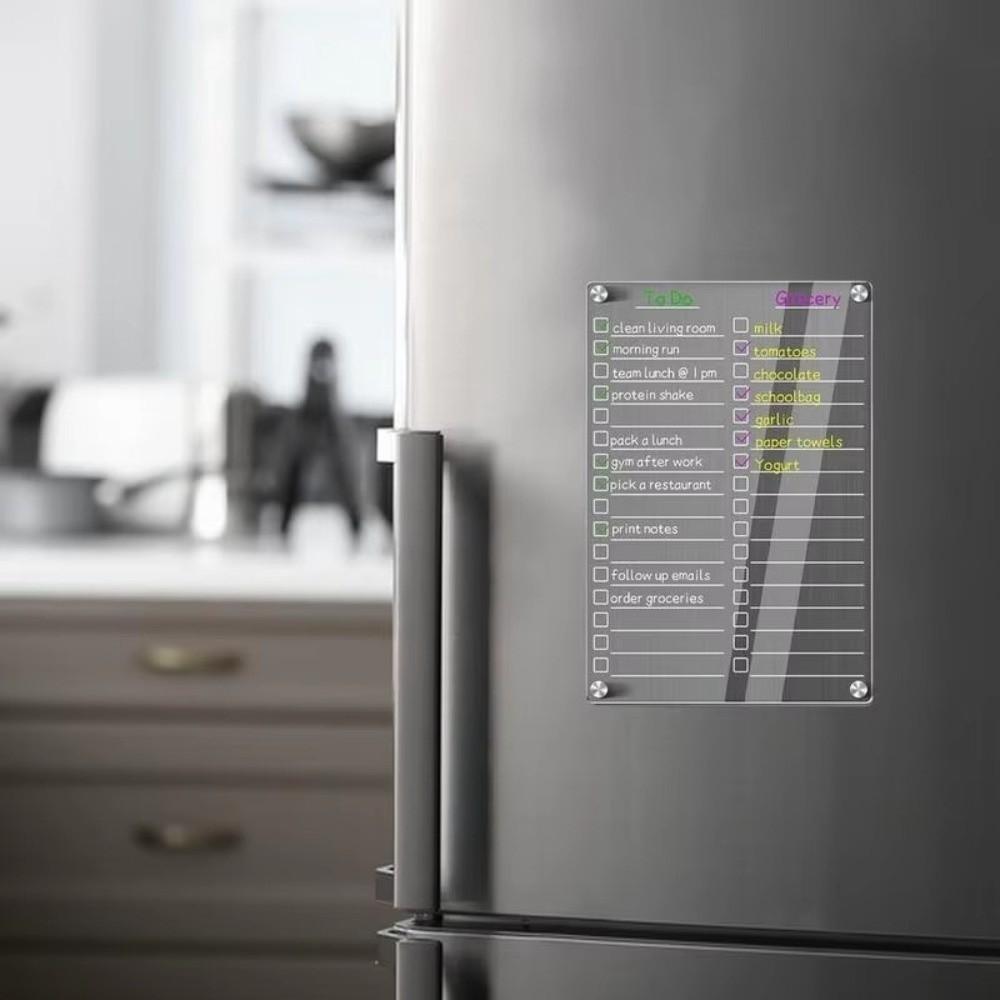 Multifunctional Fridge Weekly Calendar Erasable Memo Board  for Grocery Shopping List & Chore