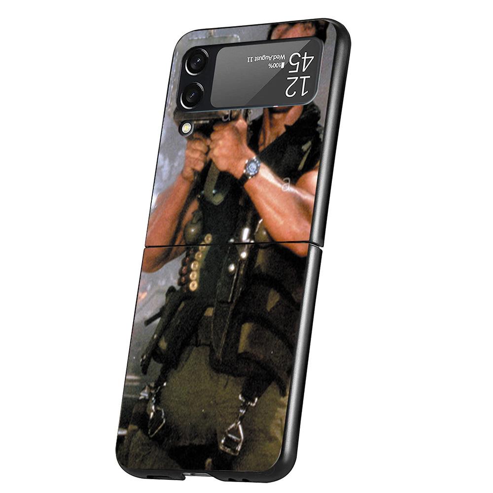 Arnold Schwarzenegger Terminator Cover Phone Case For Samsung Galaxy Z Flip 7 6 5 4 3 5G Flip7 Flip6 Flip5 Flip4 Flip3 Black Fun