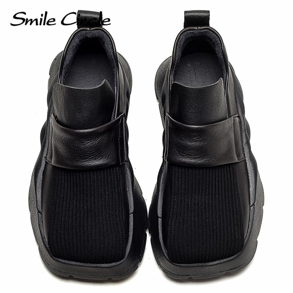 Chaussures plates en cuir véritable pour femmes, chaussures basses à enfiler à bout carré, chaussures décontractées rétro à la mode