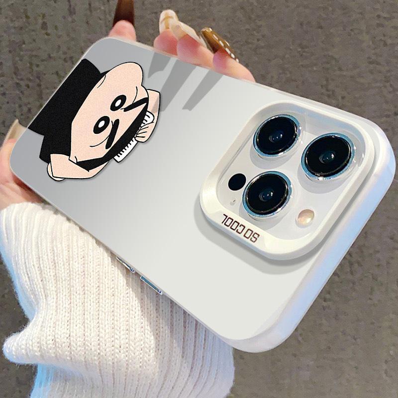 Shin-chan Silver Phone Case for iPhone 13/14Pro/15ProMax/16Pro/17