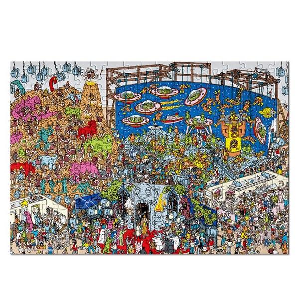 ALOC Znajdź Wally'ego Dinozaur Astronauta Puzzle AL2302, różne kolory, 2000 elementów