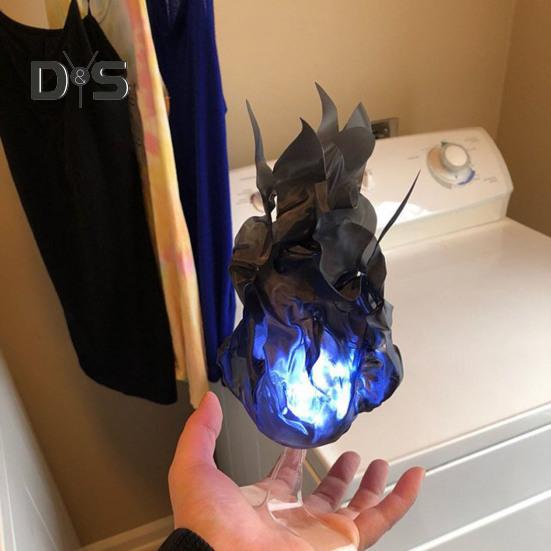 Halloween Floating Fireball Artificial Fake Flame Floating LED Ball Prop Illuminated Fireball Decor Halloween Decoration