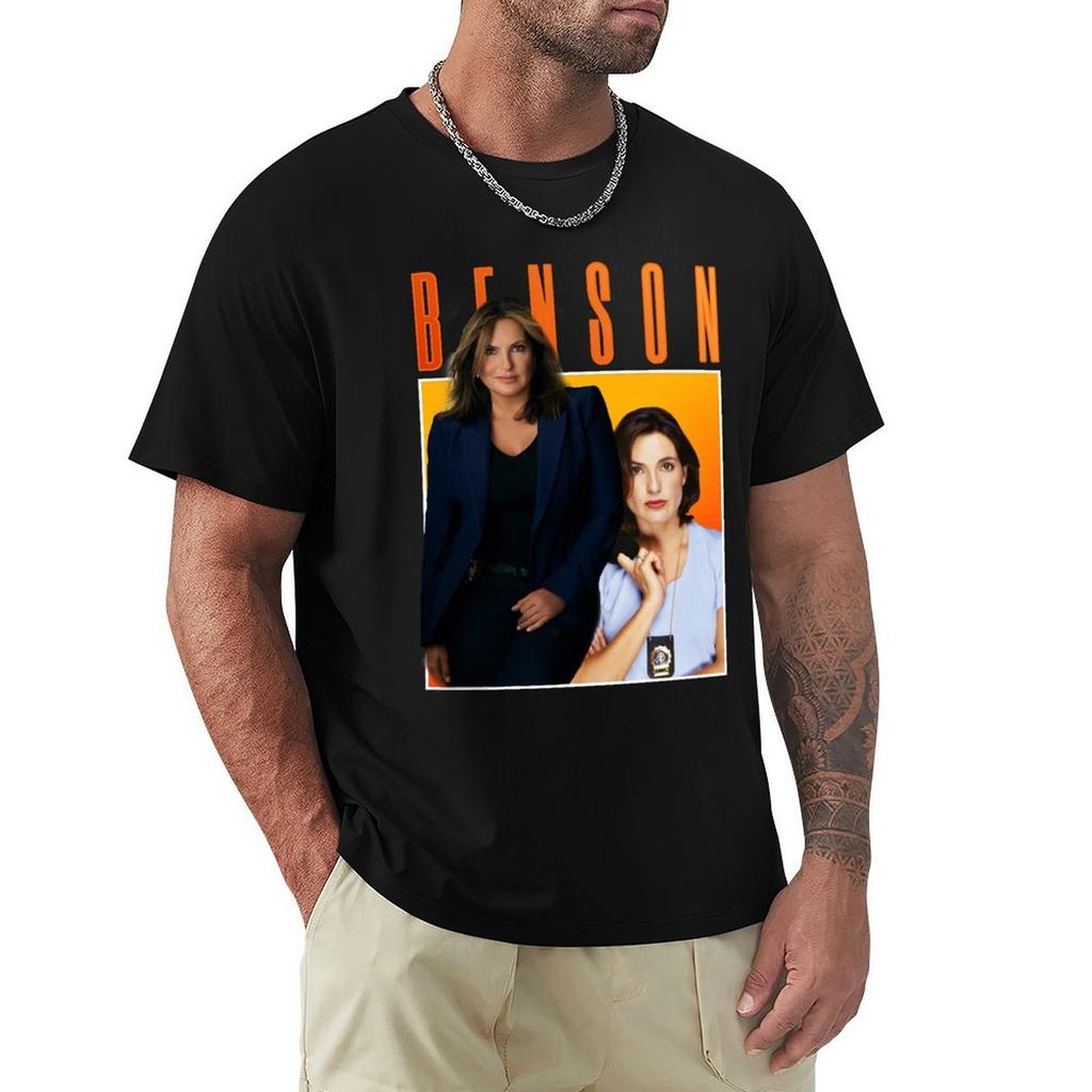 Retro Olivia Benson Mariska Hargitay Lawandorder Svu Idol Gifts Fot You TShirt Holiday Casual Short Sleeve Top