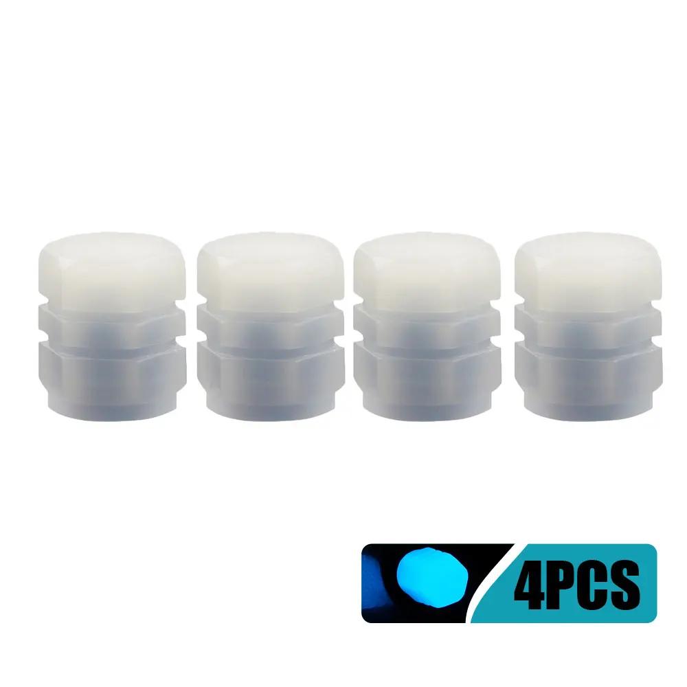 

4 шт. светящиеся колпачки для вентилей автомобильных шин, пылезащитные колпачки для вентилей автомобильных шин, универсальные колпачки для воздушных вентилей колесных шин, декор для автомобиля