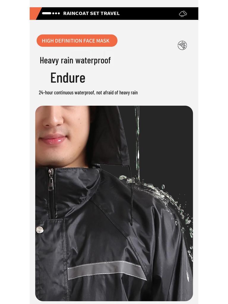 Herr Stormsäker Delad Regnrock och Byxor Set för Elmotorcykelkörning