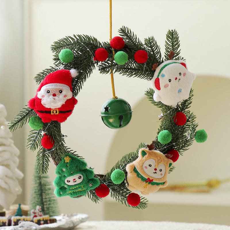 

Christmas Garments Finished Christmas Decoration Wall Hanging Flower Art Door Hanging Decorations Pendant Scene Layout