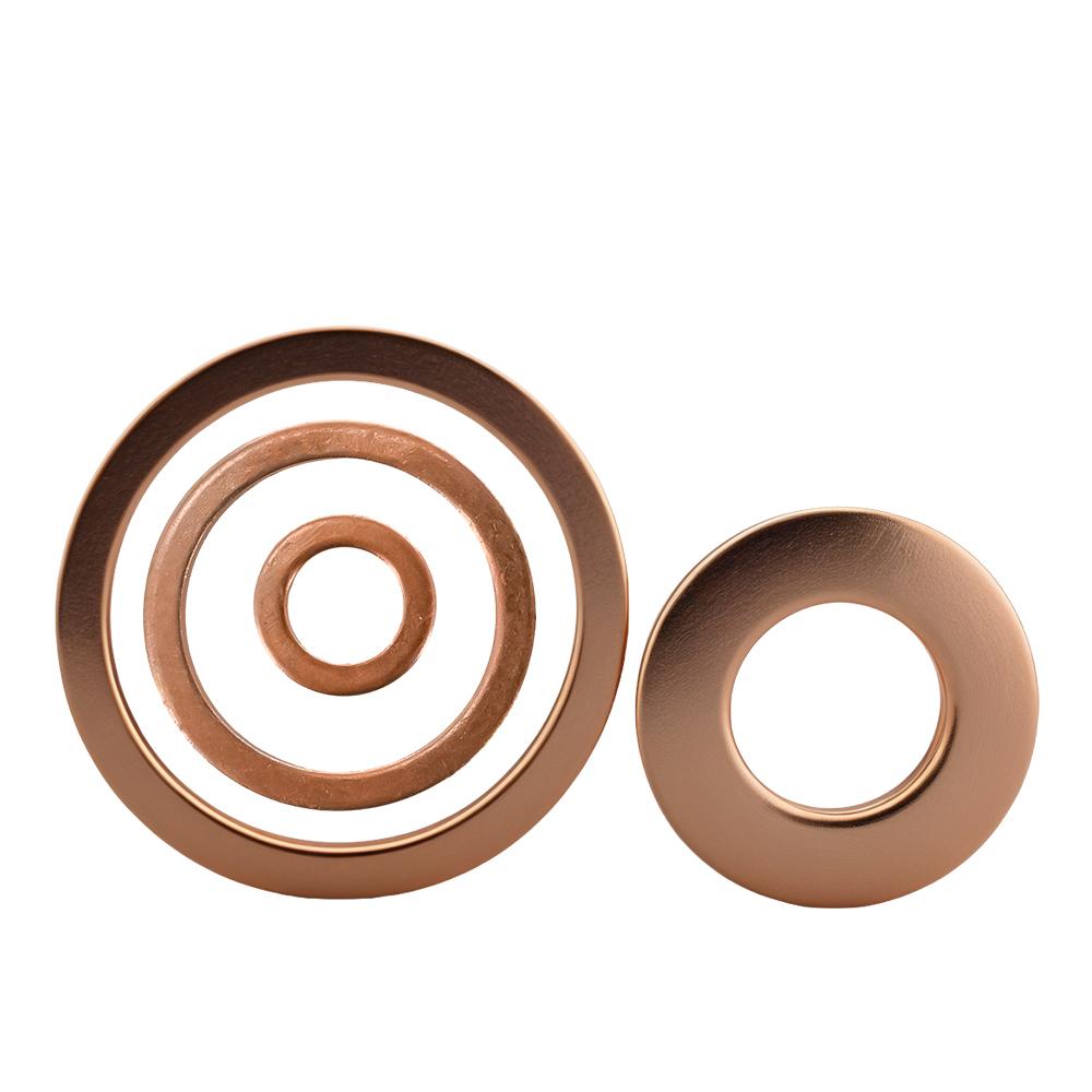 Solid Pure Copper Oil Sealing Washers DIN7603 Flat Gasket Sump Plug Seal Spacers M5 M6 M8 M10M12 M14 M16 M18 M20 M22 M24 M27 M34 Oil Drain Plugs 3