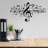 Einzigartiger Stilvoller Musiknoten Wandsticker Aufkleber Schlafzimmer Zuhause Dekorative DIY Aufkleber Dekoration