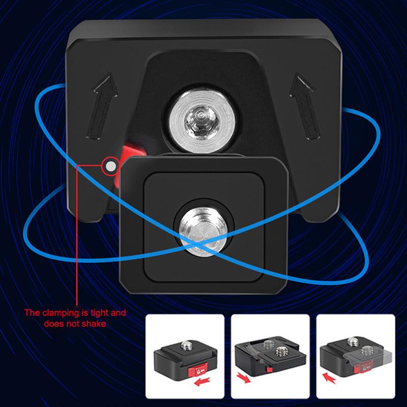 Mini Monitor Mount Plate Quick Release Clamp Fast Switch Install System 1/4 Screw For Action Camera Tripod Slide Rail Stabilizer