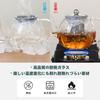 VKCHEF Teapot, Heat-Resistant Glass Kyusu (Kyusu), Transparent, 1000ml Large Capacity, Stainless Steel, with Tea Strainer, Suitable for Direct Heat,