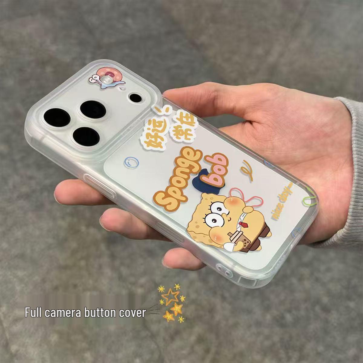 

Good Luck Spongebob iPhone Case: Compatible with 12, 16, 17 Pro Max; Soft, Cute, Anti-Fall iPhone 12 Pro Max