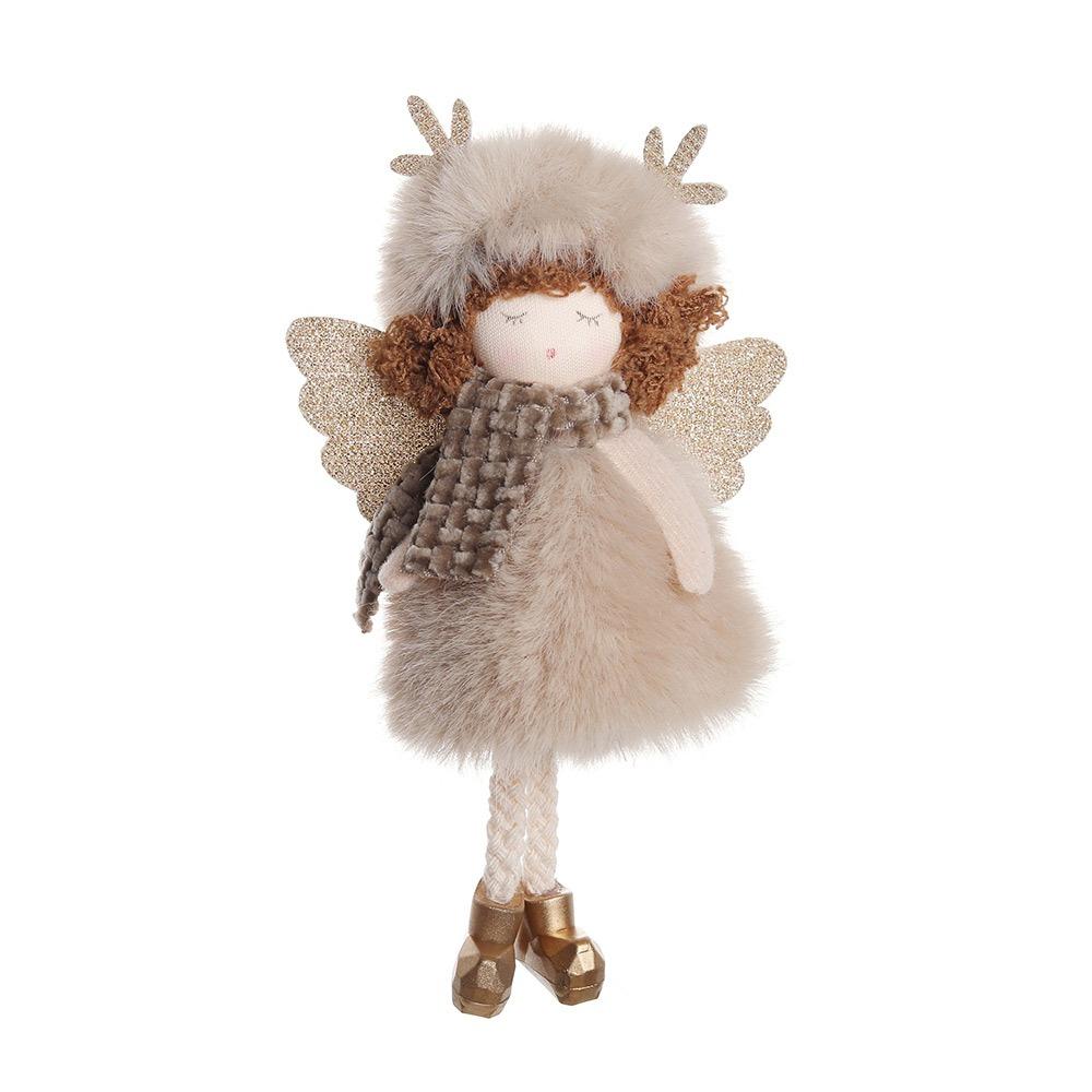 New Year Gift Angel Girl Christmas Ornament Merry Christmas Car Pendant Plush Angel Doll Pendant