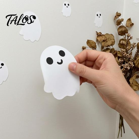 Creative Indoor Outdoor Wall Art Halloween Glow-in-the-Dark Stickers, Cute Cartoon Pumpkin Ghost Decals, Waterproof Glow in The Dark Stickers