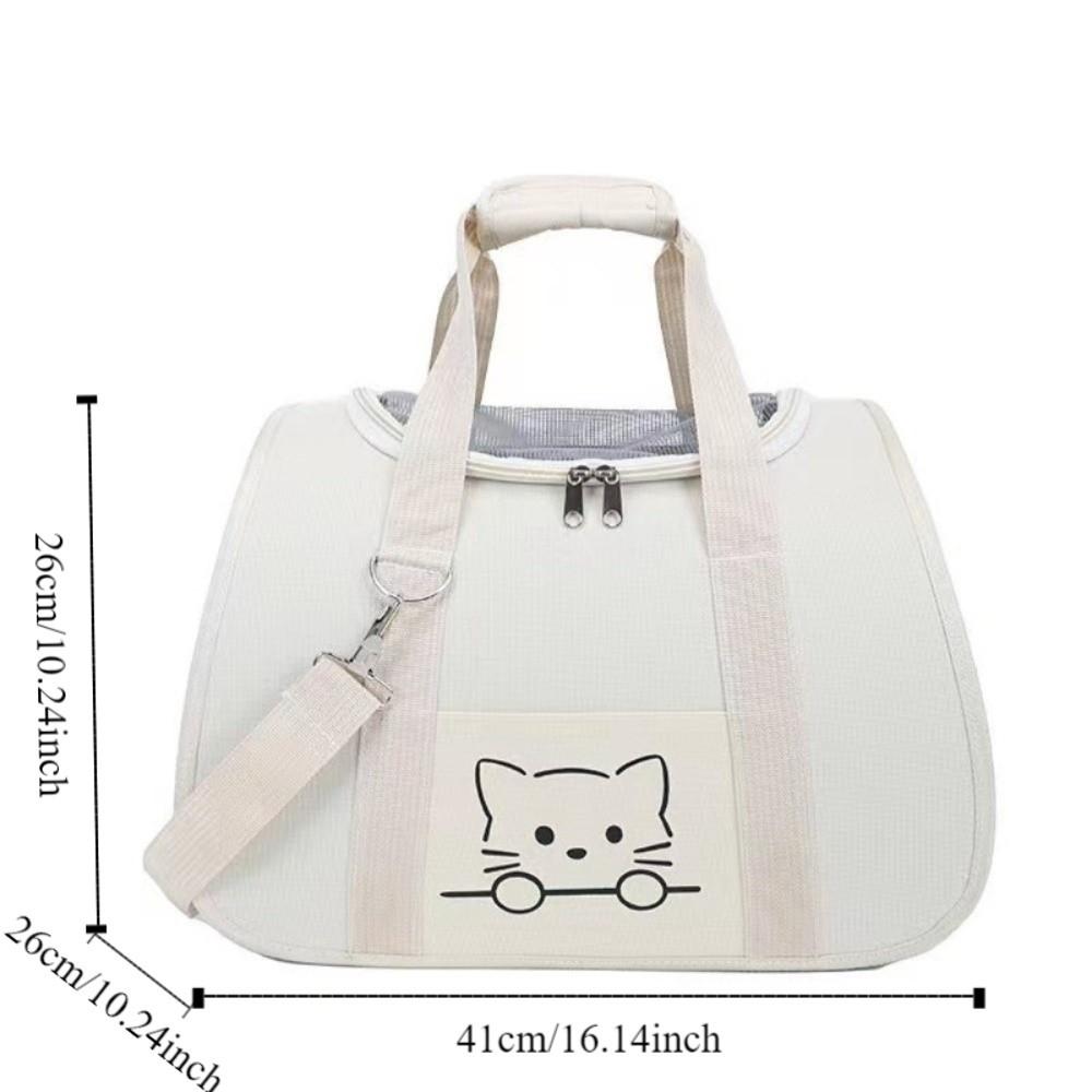 Breathable Pet Carrier Backpack Ventilated Cat Outing Crossbody Bag Travel Shoulder Bag  Travel