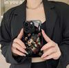 Light Luxury Retro Oil Painting Flower Butterfly Apple 16e Mobile Phone Case Glass iPhone17pro Hard Case Protective Case