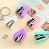 Solid Color Mini Stapler Metal Cute Cartoon Stapler Colorful Small Paper Stapler
