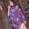 Ethnic Style Oversized Square Scarf For Women Travel Winter Autumn
