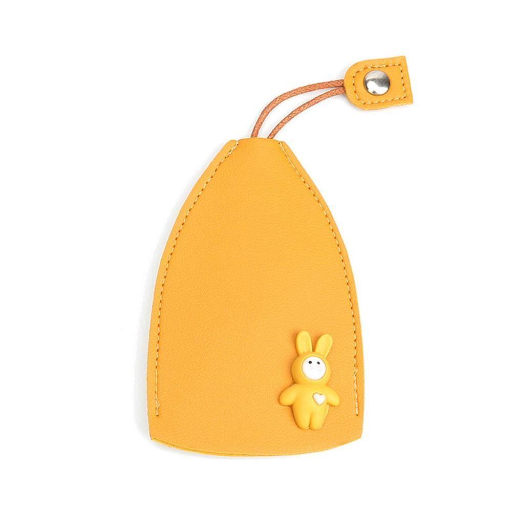 

Slip New Design Black Color Large Capacity PU Leather Pull Out Car Key Case Pull Out Key Sleeve Yellow Rabbit
