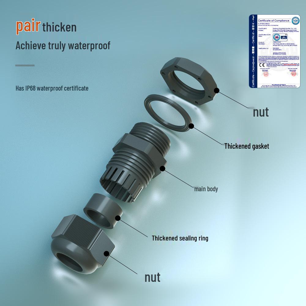 Waterproof Nylon Cable Connector M20*1.5 Plastic Sealing Gland Industrial Accessory