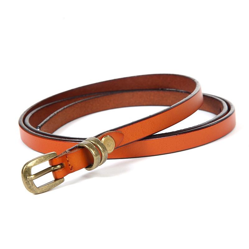 Leder Vintage Damen Gürtel mit Doppel-Schlaufen-Design für Freizeitkleidung