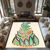Stylish Abstract Area Rug Modern Geometric Floor Mat Bohemian Home Decor Non-Slip Living Room Carpet Unique Patterned Rug Contem