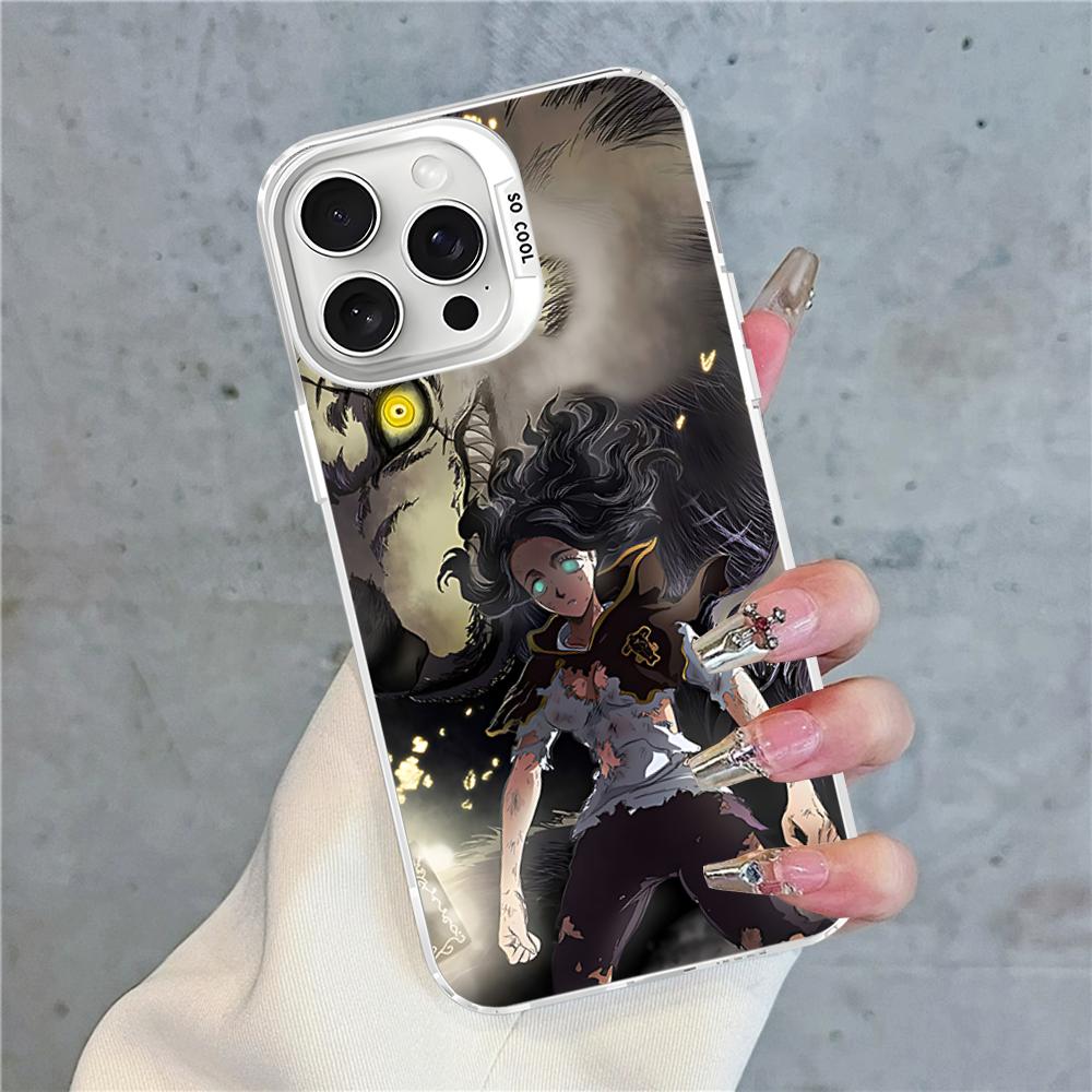 Black Clover Phone Case For IPhone 16 15 14 13 12 11 Pro Max X XR XSMAX 8 7 Plus Matte Shockproof Back Cover