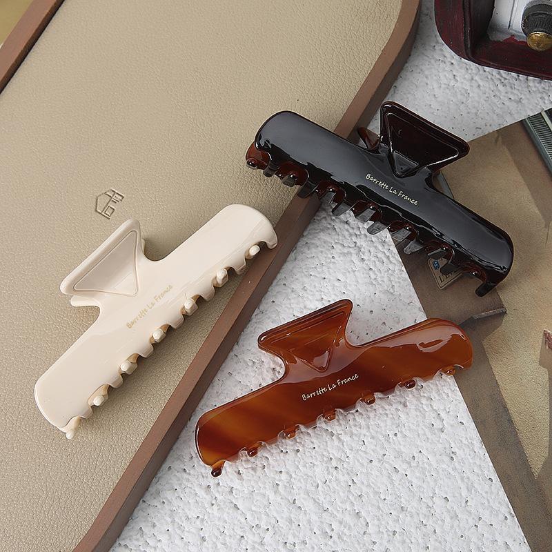 10cm Große Acetat-Haarklammer Vintage Geometrische Haarspangen für Damen Starker Halt Haifisch-Klammer Mode Haarschmuck