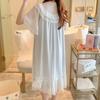 Women's Lace Nightwear Short Sleeve Nightdress Summer Fashion Women's Loose Nightdress