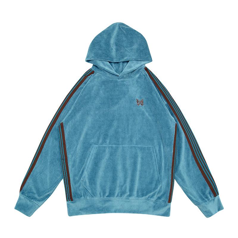 

NEEDLES x AWGE Оксамитова куртка-метелик - Модний спортивний одяг на блискавці в японському стилі L