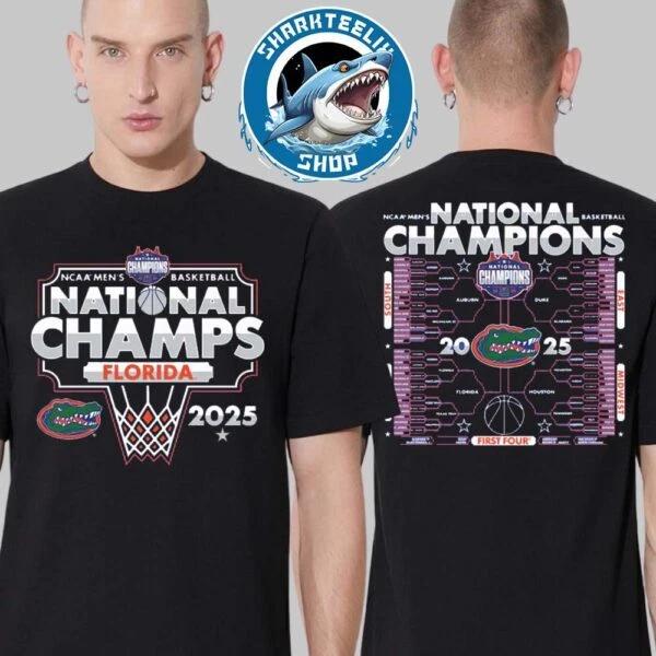 Florida Gators 2025 NCAA Men’s Basketball National Champions Bracket Shirt L