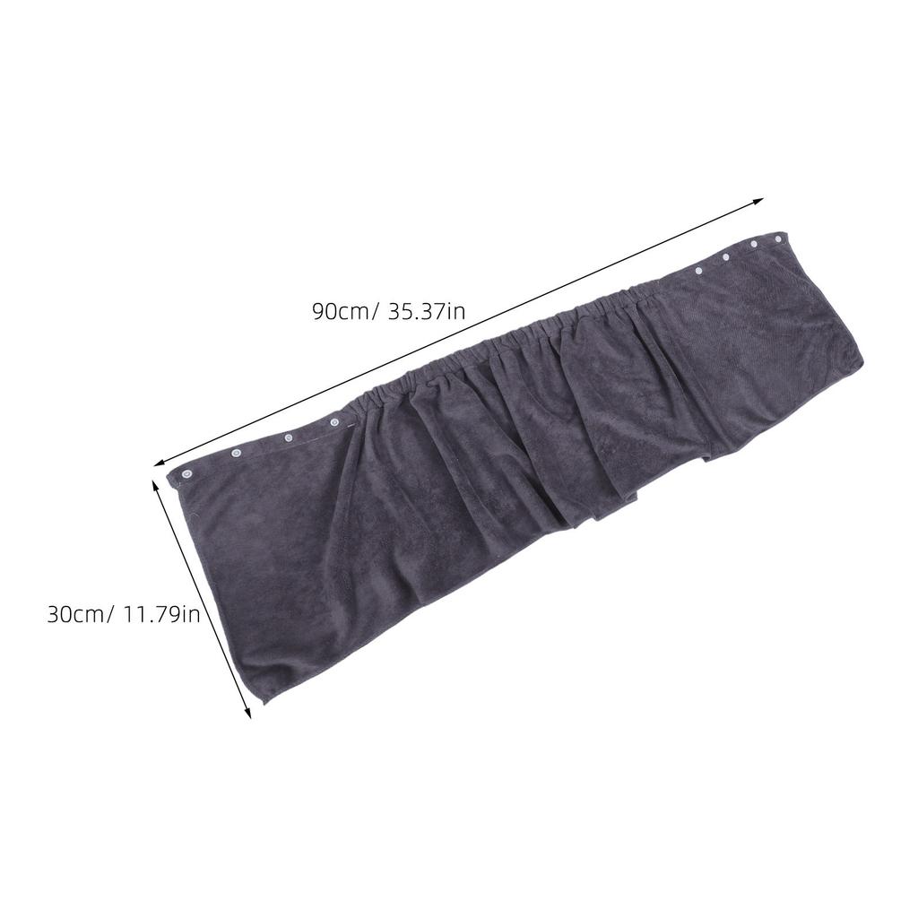 Mens Bath Towel Pants Grey Adjustable Snap Closure Highly Absorbent Wearable Shower Wrap for Home Gym Spa Beach Pool After Swim