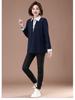 Plus Size Pure Cotton Polo Shirt - Early Autumn Long-Sleeve with Turn-Down Collar for Middle-Aged Women