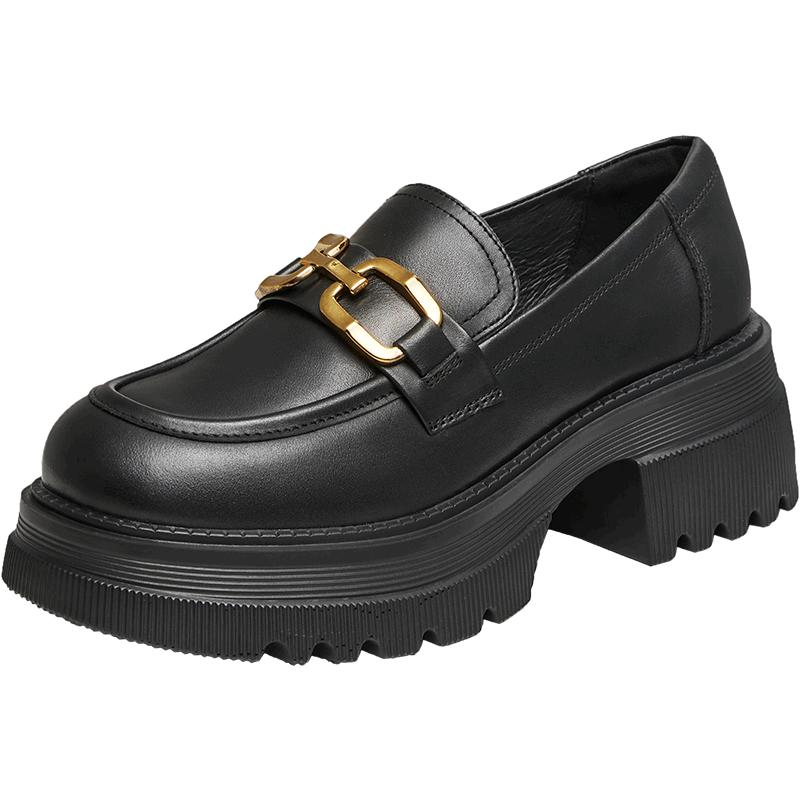 TATA Women s British Style Thick-Sole JK Loafers 37