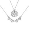 Women's Titanium Steel Four-Leaf Clover Heart Necklace - Versatile, Magnetic, Niche Design