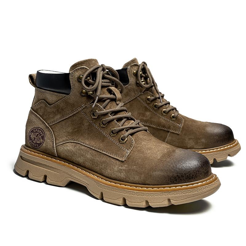 Maillard first-layer rhubarb boots retro British Martin boots thick-soled new mountaineering men's tooling boots