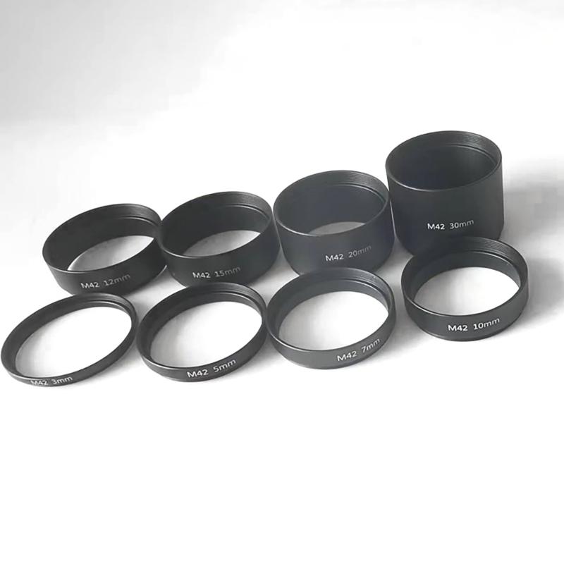 Astronomical Telescope Extension Tube Set 8Pieces Standard M48x0.75 Assorted Size 3/5/7/10/12/15/20/30mm Extending Rings