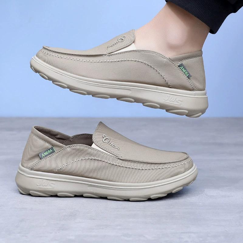 Fashion Men's Shoes 2025 New Fashion Concise Canvas Shoes Comfortable Lightweight Sneakers Non Slip Slip on Hard-Wearing Casual Shoes