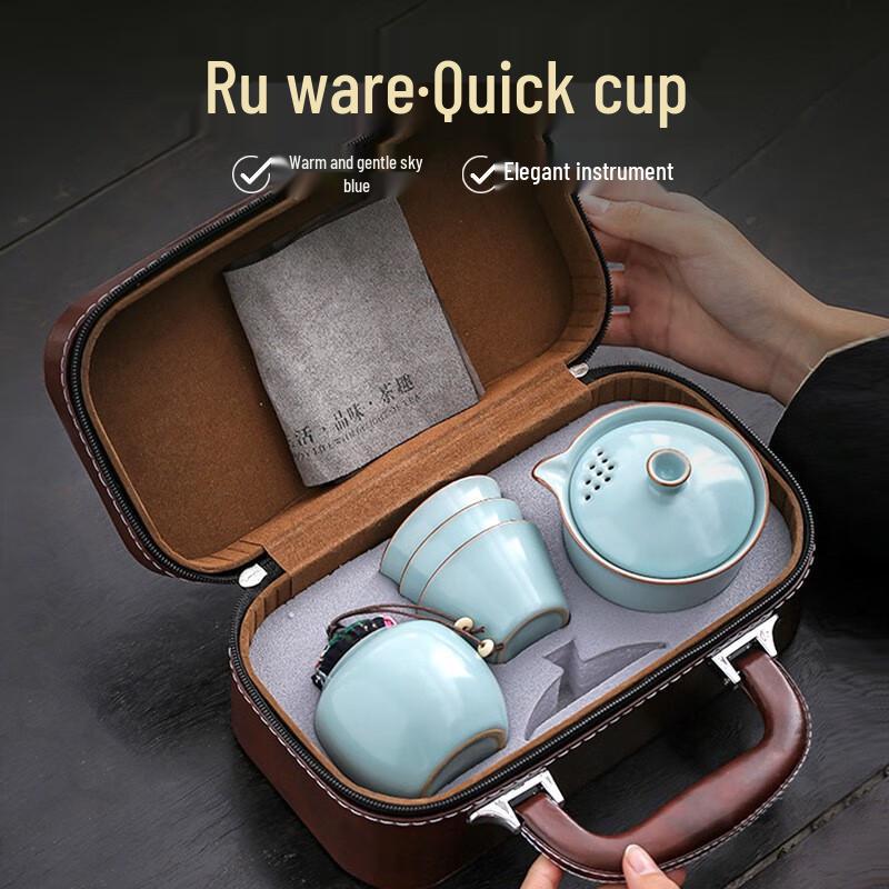 Mantinghua Chinese Ceramic Tea Set Gift Souvenir Gift