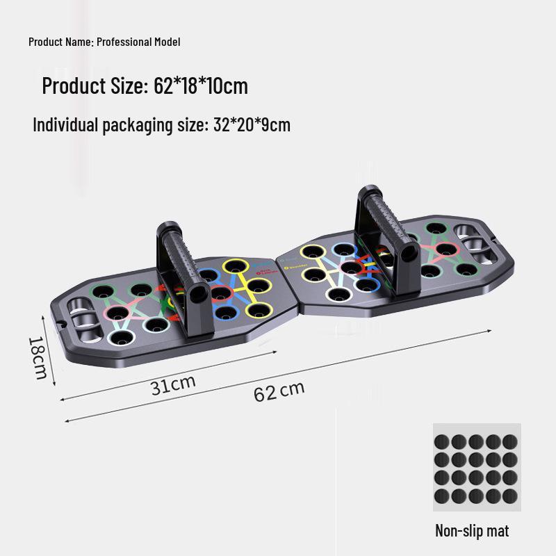 

Multifunctional Chest & Muscle Training Board with Push-Up & Dips Stand