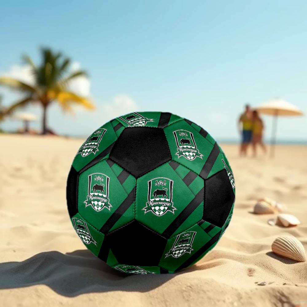 SIZE 5 FC Krasnodar Soccer Ball Colorful All Ages Machine Stitched PVC Competition Ready Durable High-Bounce