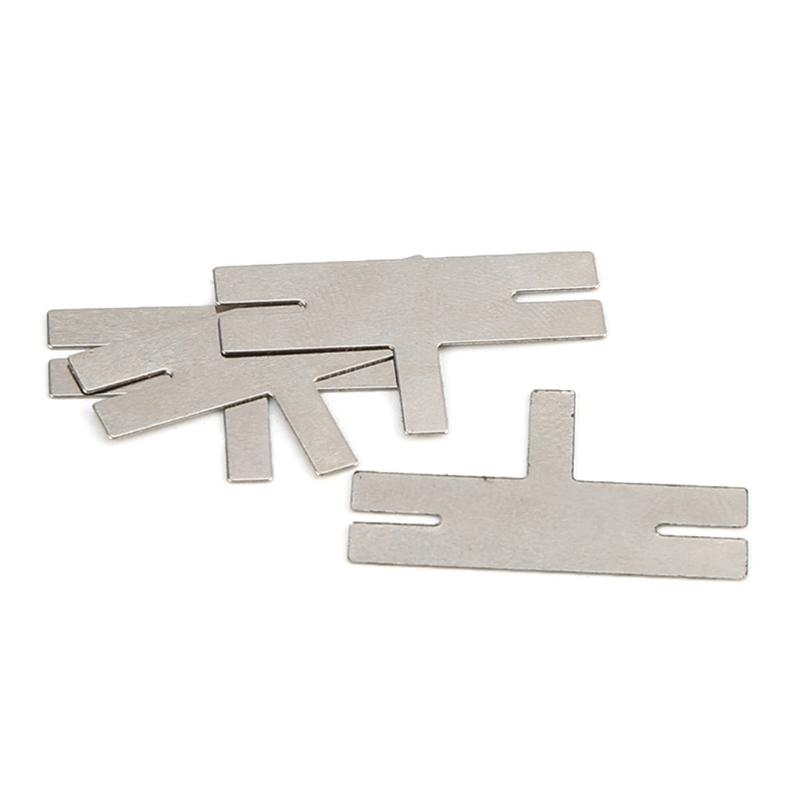 Nickel Strip 100 Piece for T Shaped Nickel Sheets Plates Battery Nickel Plated Steel Belt Strip Spot Welding Connector