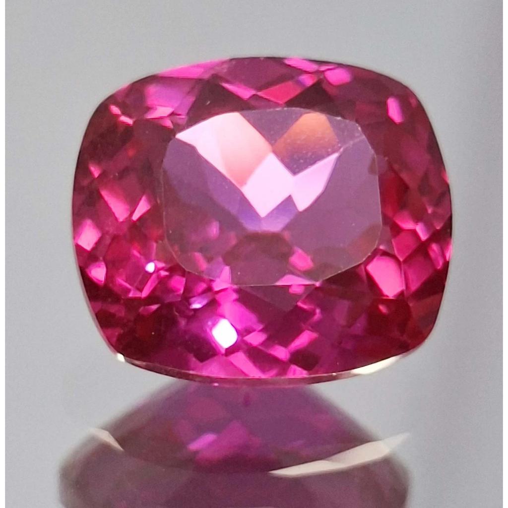 Stunning Natural Rhodolite Garnet 12-14 Ct Cushion Cut Certified Loose Gemstone