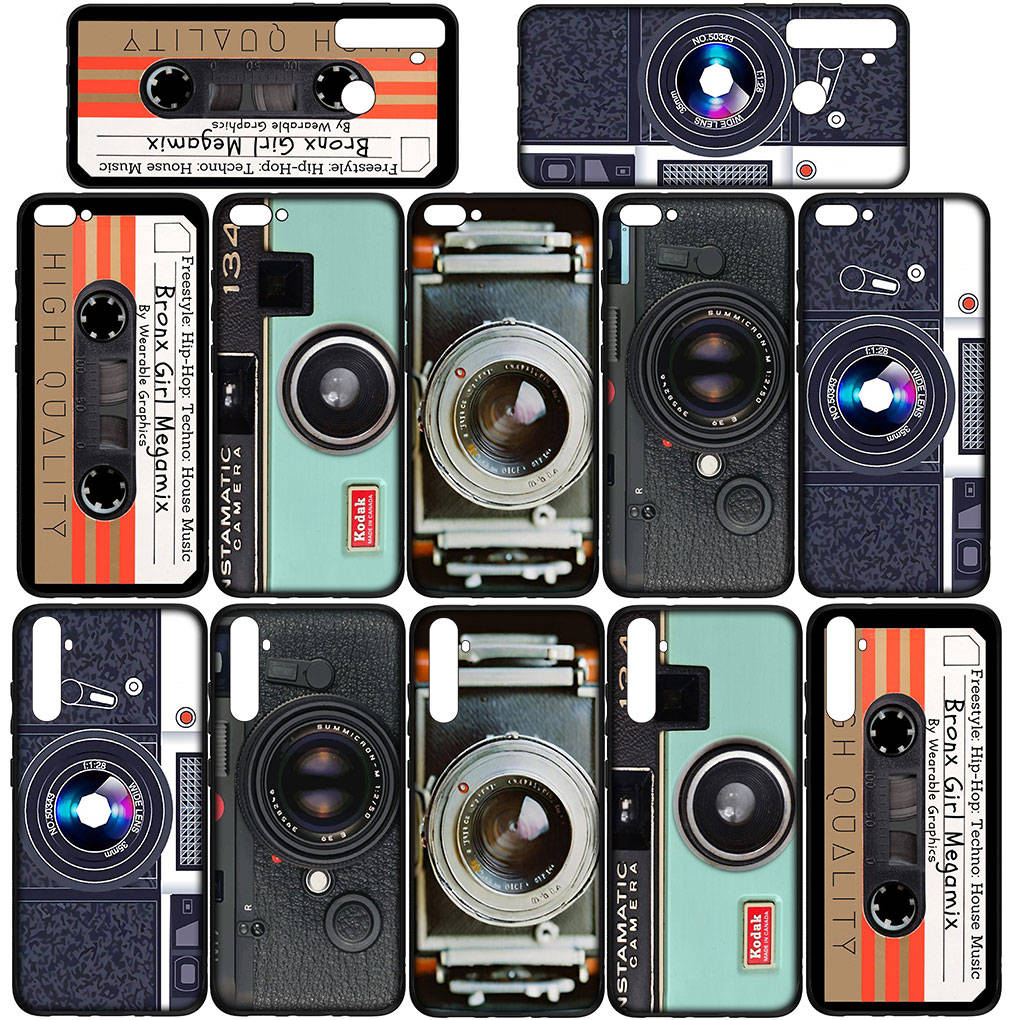 Funda para Samsung Galaxy S25, S24, S23, iPhone 16, 15, Xiaomi Redmi Note 14, 13, 12, 16E, 11 Pro Max, OPPO, Moto, Huawei, fondo de pantalla, cámara retro, cubierta vintage