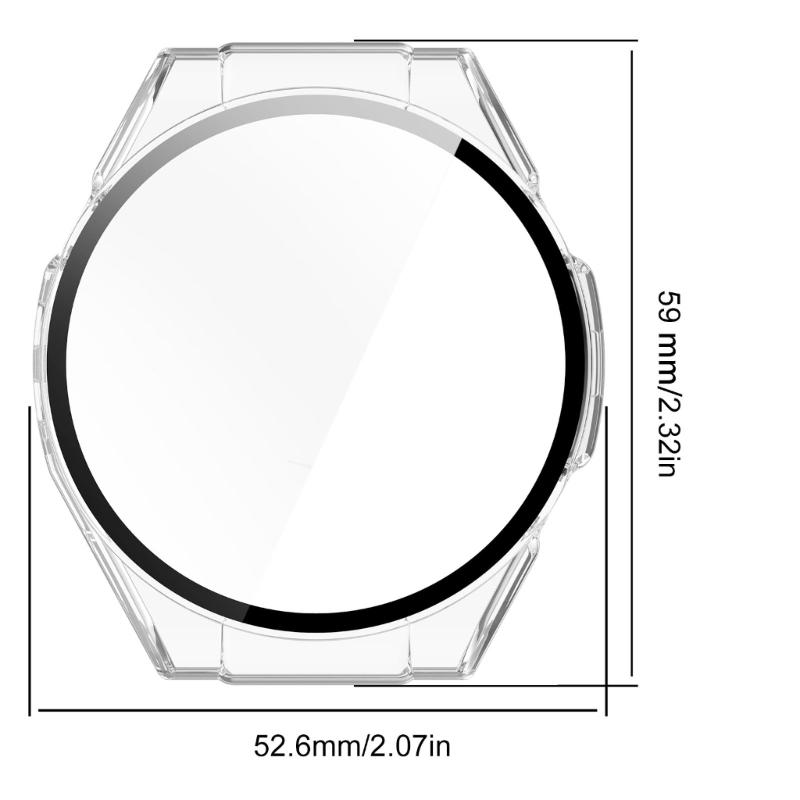 Screen Protectors Case for Watch Waterproof Full Coverage PC Bumper Protective Cover Antiscratch